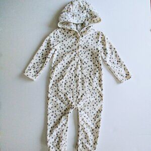 Carter's Child of Mine Fleece Hooded Cheetah Jumpsuit 24 Months
